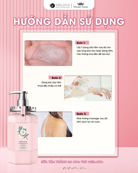 Sữa tắm trắng da hoa trà Weilaiya 3 2312 2