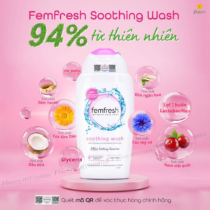 DUNG DỊCH VỆ SINH PHỤ NỮ FEMFRESH SOOTHING WASH MÀU HỒNG (CHAI 250ML)