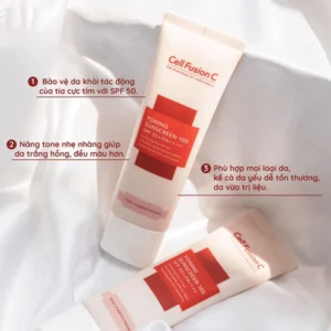 KEM CHỐNG NẮNG CELL FUSHION C- MÀU HỒNG TONE UP