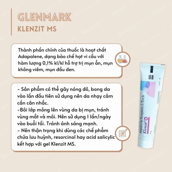 Kem Trị Mụn Klenzit MS 2 kem tri mun klenzit ms 2470 1