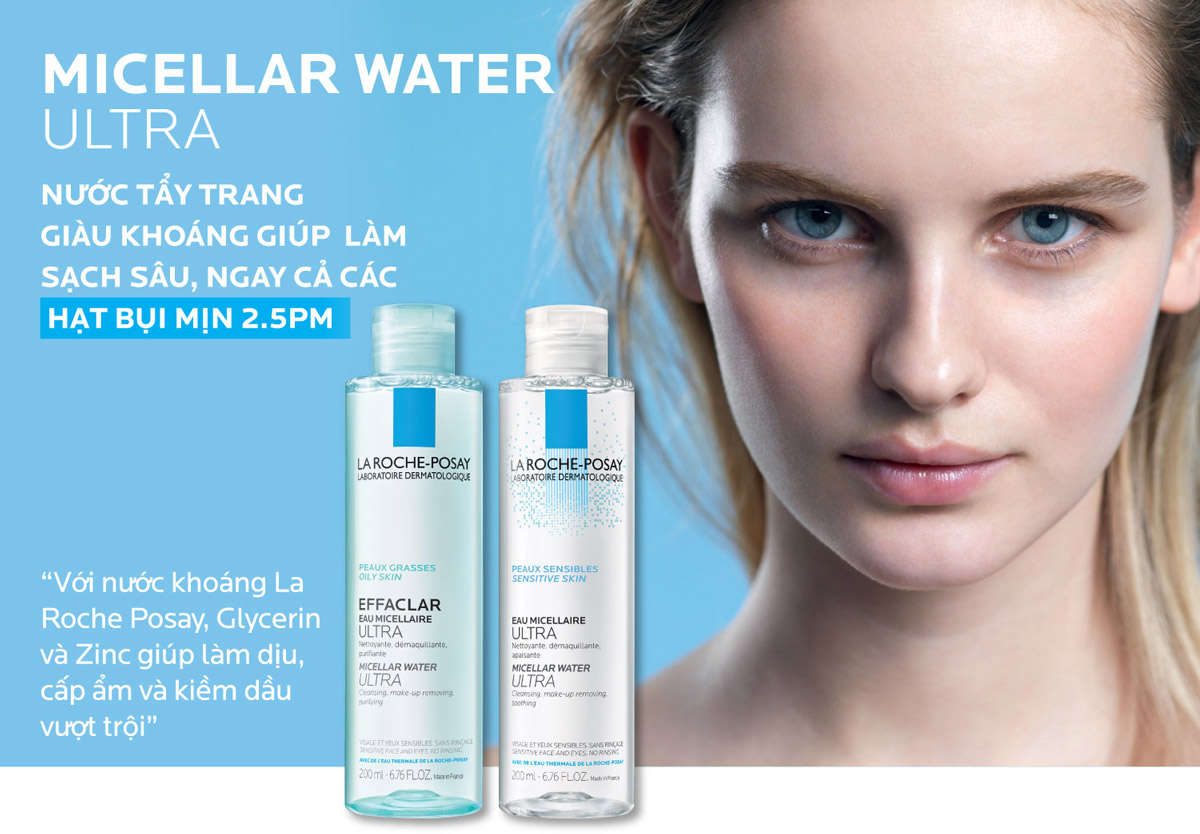 Nước Tẩy Trang Làm Sạch Sâu La Roche-Posay Micellar Water Ultra Sensitive Skin Nước Tẩy Trang Làm Sạch Sâu Cho Da Nhạy Cảm La Roche-Posay Micellar Water Ultra Sensitive Skin