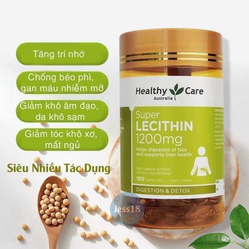 Viên Uống Mầm Đậu Nành Healthy Care Super Lecithin 1 vien uong mam dau nanh healthy care super lecithin 1393