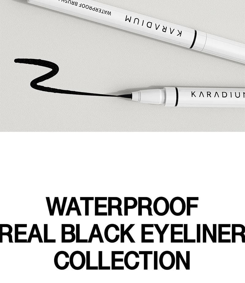 Kẻ Mắt Nước Chống Trôi, Sắc Nét Karadium 4 Kẻ Mắt Nước Chống Trôi, Sắc Nét Karadium Waterproof Brush Liner - Black 0.55g