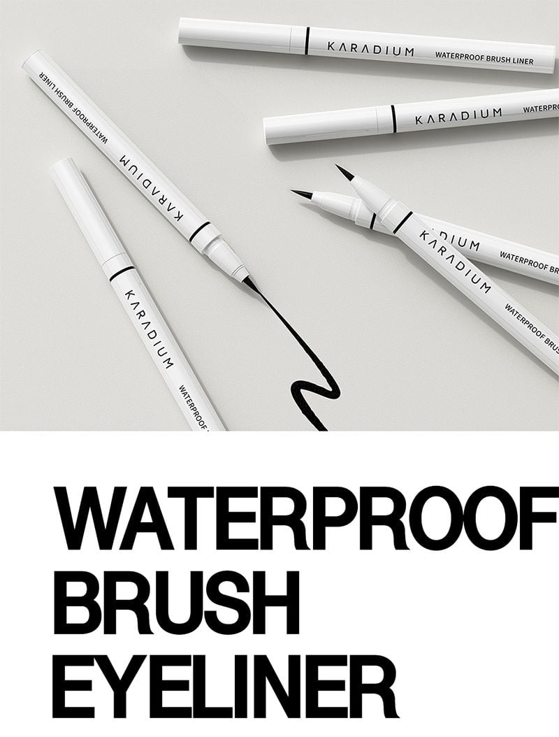 Kẻ Mắt Nước Chống Trôi, Sắc Nét Karadium 1 Kẻ Mắt Nước Chống Trôi, Sắc Nét Karadium Waterproof Brush Liner - Black 0.55g