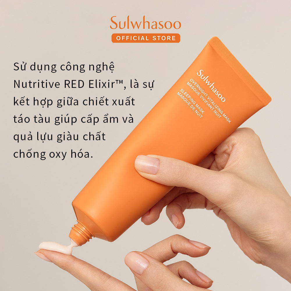Mặt Nạ Ngủ Sulwhasoo Overnight Vitalizing Mask mini 35ml 2 Mặt Nạ Ngủ Dưỡng Ẩm Và Làm Sáng – Sulwhasoo Vietnam