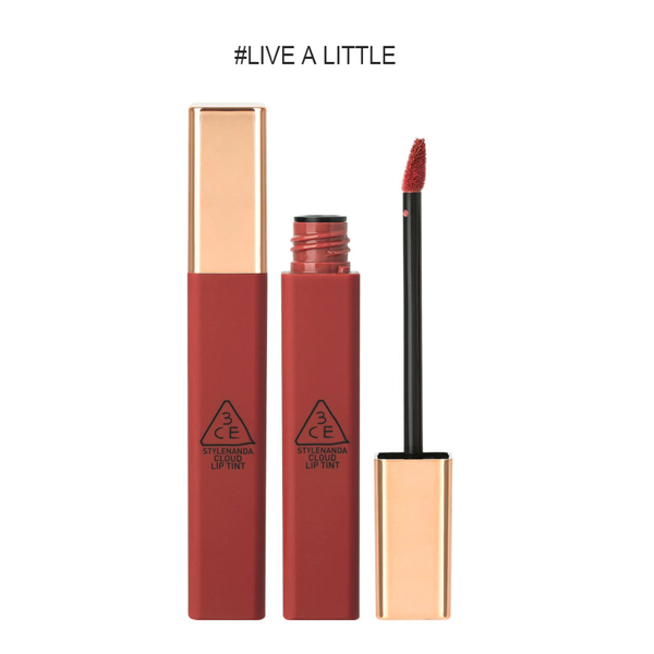 Son 3CE Cloud Lip Tint Live A Little – Màu Đỏ Nâu Ánh Cam 4 son 3ce cloud lip tint live a little mau do nau anh cam 2877 3