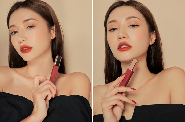 Son 3CE Cloud Lip Tint Live A Little – Màu Đỏ Nâu Ánh Cam 7 son 3ce cloud lip tint live a little mau do nau anh cam 2877 6