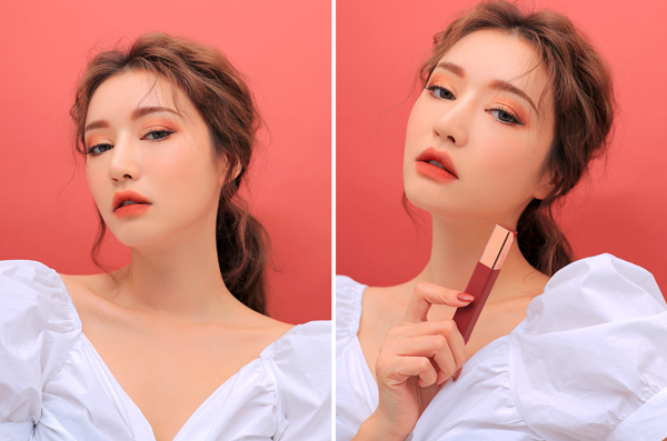 Son 3CE Cloud Lip Tint Live A Little – Màu Đỏ Nâu Ánh Cam 8 son 3ce cloud lip tint live a little mau do nau anh cam 2877 7