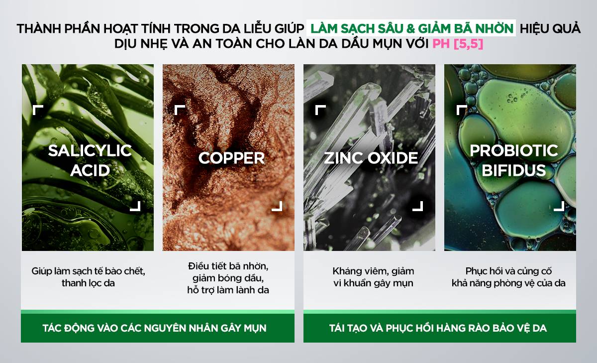 Sữa Rửa Mặt Dạng Gel Vichy Normaderm Phytosolution Intensive Purifying Gel với các thành phần hoạt tính giúp làm sạch sâu, se khít lỗ chân lông và kiềm dầu hiệu quả.