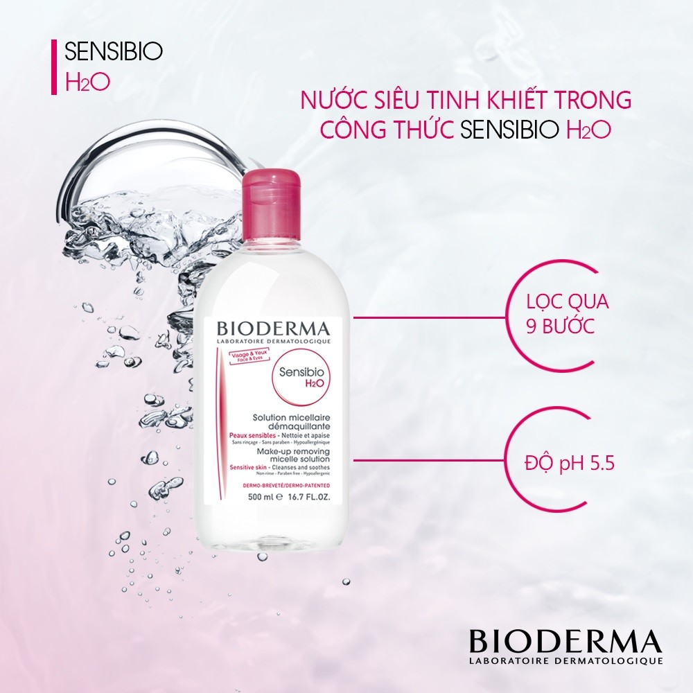 TẨY TRANG BIODERMA HỒNG 500ML 4 tay trang bioderma hong 500ml 3021 3
