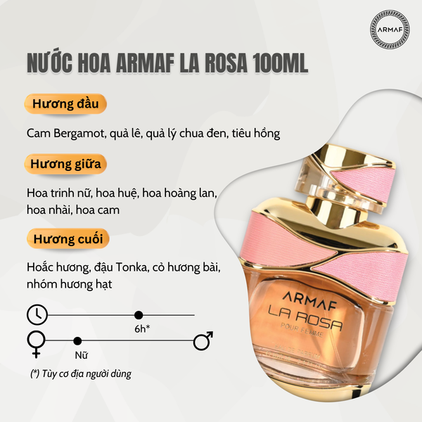 Nước hoa Armaf La Rosa 100ML 1 nuoc hoa armaf la rosa 100ml 3176