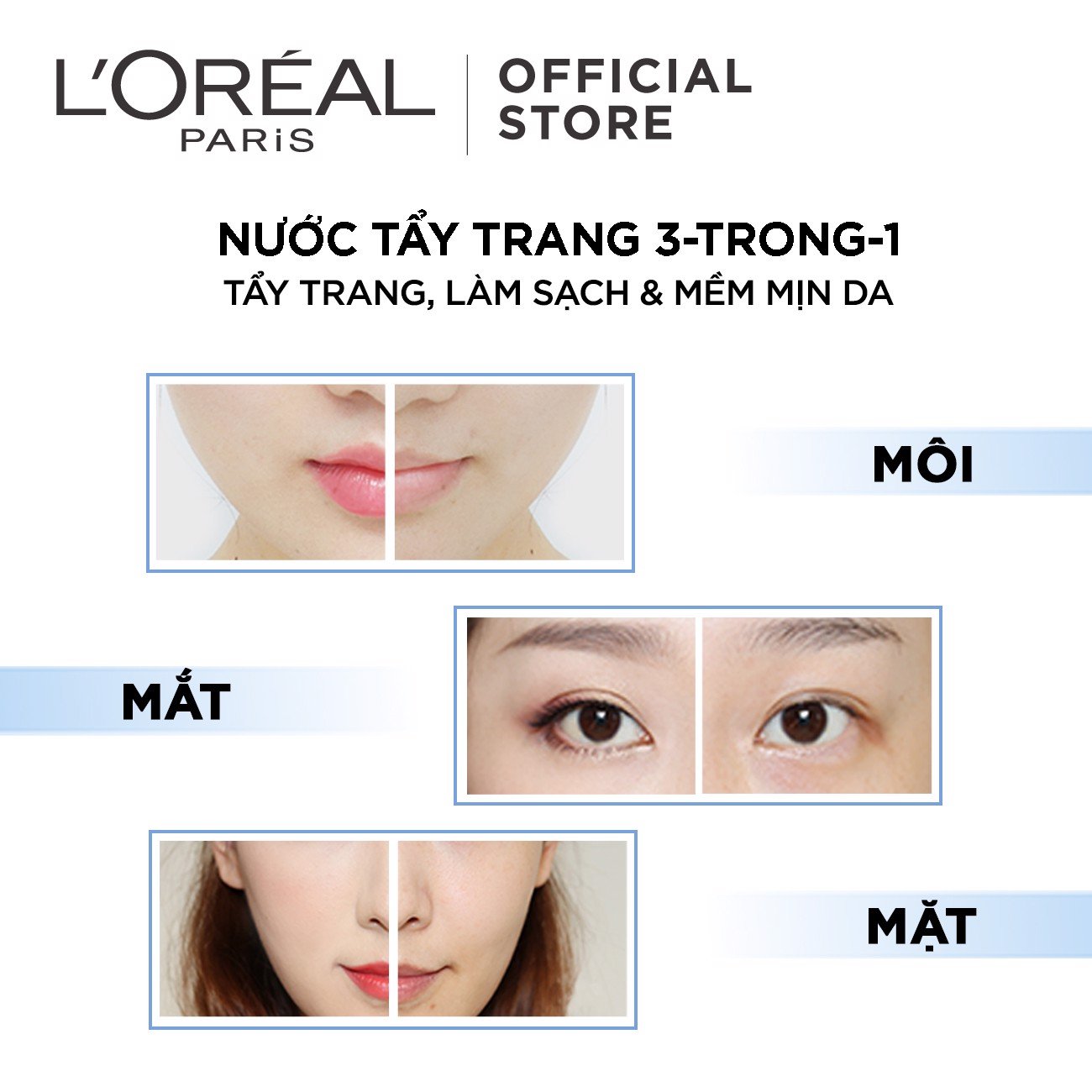 Nước Tẩy Trang Và Làm Sạch Dưỡng Ẩm (Hồng) L'Oreal Paris 3-in-1 Micellar Water 3-in-1 Moisturizing Even For Sensitive Skin 1 nuoc tay trang va lam sach duong am hong loreal paris 3 in 1 micellar water 3 in 1 moisturizing even for sensitive skin 3148