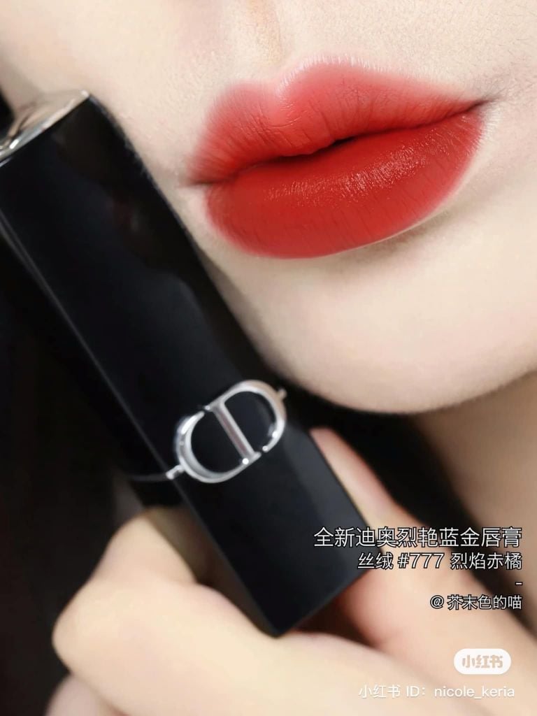 Son Dior Mini Velvet 777 Fahrenheit - Màu Đỏ Cam 2 son dior mini velvet 777 fahrenheit mau do cam 3197 1