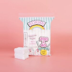Bông Tẩy Trang Mihoo Kokimi Bông Vuông Túi 240 Miếng Cotton Pads Jumpo Size 200+40